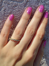 Load image into Gallery viewer, .21 Carat Diamond Circle Milgrain Band - 14K Yellow Gold