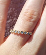 Load image into Gallery viewer, .21 Carat Diamond Circle Milgrain Band - 14K Yellow Gold