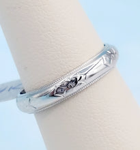 Load image into Gallery viewer, Aztec Boho Wedding band - 14K White Gold