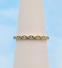 Load image into Gallery viewer, .04 Carat Dainty Diamond Band - 14K Yellow Gold