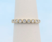 Load image into Gallery viewer, .21 Carat Diamond Circle Milgrain Band - 14K Yellow Gold