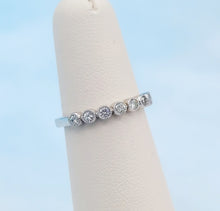 Load image into Gallery viewer, .20 Carat Diamond Circle Milgrain Band - 14K White Gold
