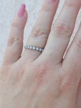 Load image into Gallery viewer, .20 Carat Diamond Circle Milgrain Band - 14K White Gold