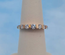 Load image into Gallery viewer, Bar Set Dome Diamond Ring - 14K Rose Gold