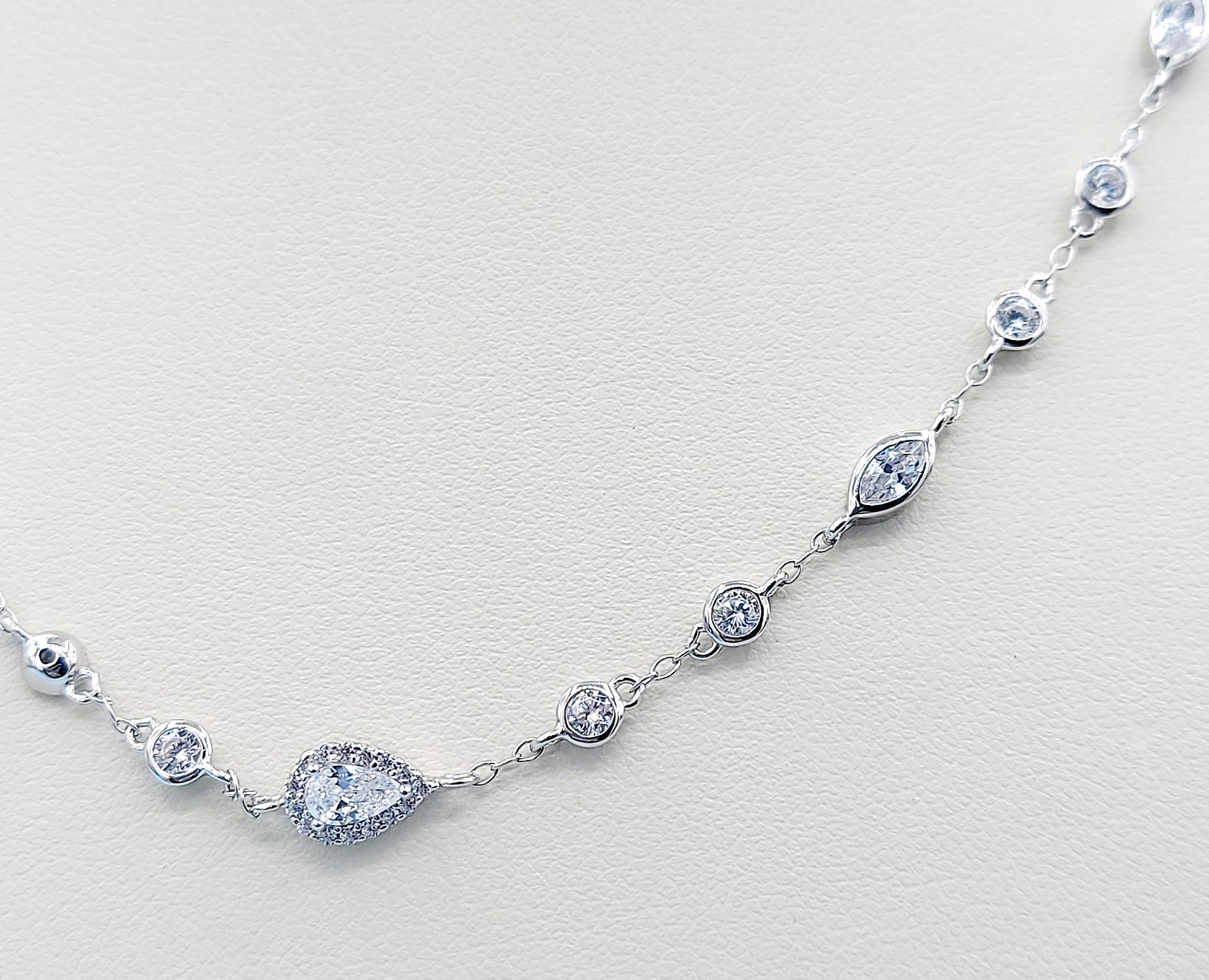 Fancy Wedding Necklace - Sterling Silver – Marie's Jewelry Store, image size:2048x1660