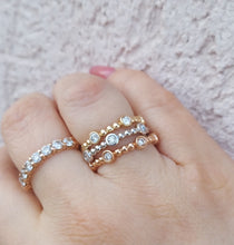 Load image into Gallery viewer, Lab Diamond Gold Beaded Band - 14K