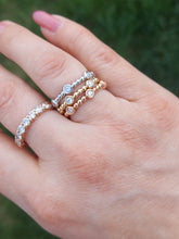 Load image into Gallery viewer, Lab Diamond Gold Beaded Band - 14K