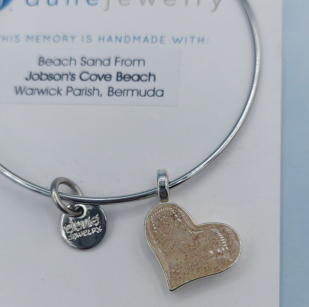 Jobson’s Cove Bermuda Dune Heart Beach Bangle Bracelet