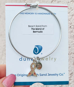 Bermuda - Breast Cancer Ribbon Beach Bangle Bracelet