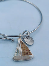 Load image into Gallery viewer, Lake George Sailboat Beach Sand Bangle