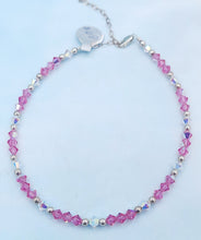 Load image into Gallery viewer, Pink Crystal &quot;Amanda&quot; Style Anklet with Crystal AB - Our Whole Heart