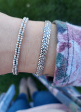 Load image into Gallery viewer, Chevron Diamond Cut Bracelet - 14K White Gold