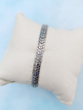 Load image into Gallery viewer, Chevron Diamond Cut Bracelet - 14K White Gold