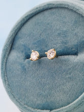 Load image into Gallery viewer, 1/2 Carat Moissanite Diamond Stud Earrings - 14K Yellow Gold
