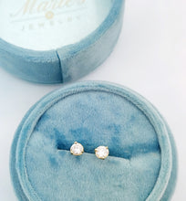 Load image into Gallery viewer, 1/2 Carat Moissanite Diamond Stud Earrings - 14K Yellow Gold