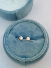 Load image into Gallery viewer, 1/2 Carat Moissanite Diamond Stud Earrings - 14K Yellow Gold