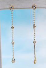 Load image into Gallery viewer, .67 Carat Dangle Diamond Earrings - 14K Yellow Gold