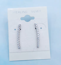Load image into Gallery viewer, Long Bar Climber Stud - Sterling Silver