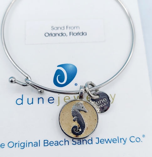 Orlando Florida Round Seahorse Bangle Bracelet