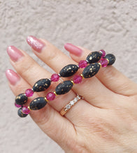 Load image into Gallery viewer, Black &amp; Pink Olivia Bracelet - Marie&#39;s Stash Exclusive