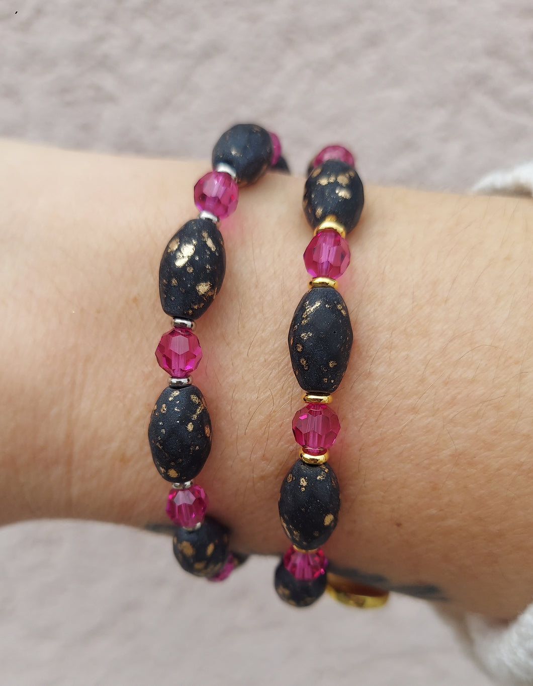 Black & Pink Olivia Bracelet - Marie's Stash Exclusive