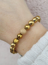 Load image into Gallery viewer, Medium Faceted Hematite in Gold - Sisco + Berluti