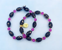 Load image into Gallery viewer, Black &amp; Pink Olivia Bracelet - Marie&#39;s Stash Exclusive