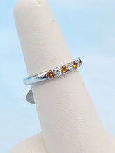 Load image into Gallery viewer, Citrine and Diamond Band - 14K White Gold