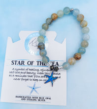 Load image into Gallery viewer, Star Of the Sea Blue Opal Charm Bracelet - TJazelle