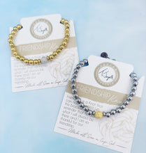 Load image into Gallery viewer, Friendship Knot Bracelet -18K Gold Filled Beads with Silver Knot - TJazelle