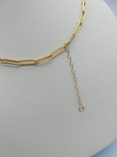 Load image into Gallery viewer, Adjustable Paperclip Link Necklace - Gold Filled