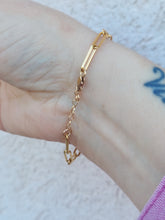 Load image into Gallery viewer, Adjustable Gold Filled Paperclip Bracelet - Gold Filled
