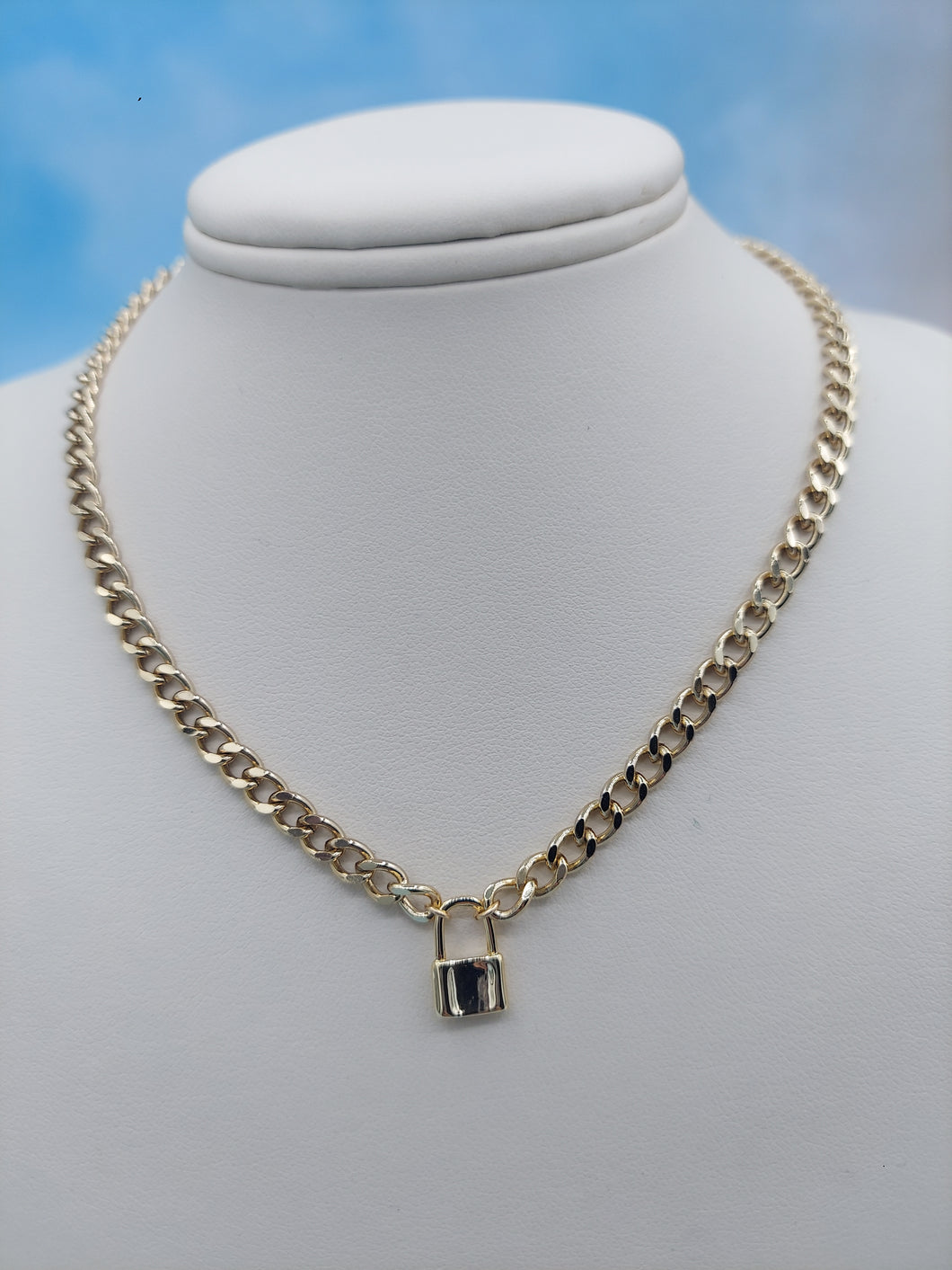 Mini Lock Necklace - Gold Plated