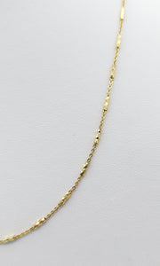 Sparkly Short Gold Necklace - Gold Plated Sterling Silver