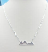 Load image into Gallery viewer, Mountain &quot;Just Keep Climbing&quot; Necklace - Sterling Silver