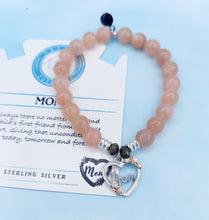 Load image into Gallery viewer, Mom Heart Charm Silver Bracelet- TJazelle