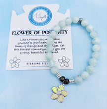 Load image into Gallery viewer, Flower of Positivity Silver Charm Bracelet - TJazelle *Retired*