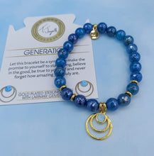 Load image into Gallery viewer, Generations Larimar Gold Charm Bracelet - TJazelle