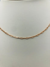 Load image into Gallery viewer, Paperclip Link Chain 16”- 14K Rose Gold