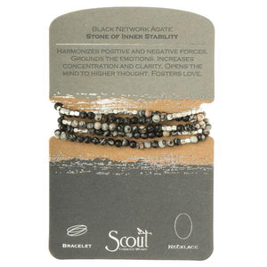 Scout Wrap Black Network Agate - Stone of Inner Stability