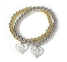 Load image into Gallery viewer, The Sweetest Protection Heart Cherub Charm Bracelet