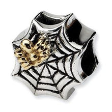 Load image into Gallery viewer, Spider Web with Gold Spider - Chamilia Bead