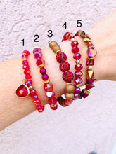 Load image into Gallery viewer, Cranberry Sizzle $10 Stretch Bracelet