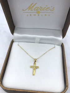 Gold Crucifix Necklace - 14K