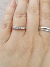 Load image into Gallery viewer, Five Stone Diamond Band - 14K White Gold
