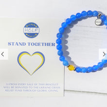 Load image into Gallery viewer, &quot;We Stand Together&quot; Ukraine Charity Bracelet - TJazelle