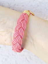 Load image into Gallery viewer, KJP Leather Anchor Bracelet - Pink