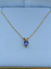 Load image into Gallery viewer, 14K Yellow Gold Tanzanite &amp; Chain