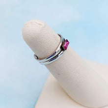 Load image into Gallery viewer, Pink Stone Toe Ring - Sterling Silver