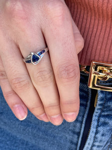 Intuitive Iolite Ring - 10K White Gold